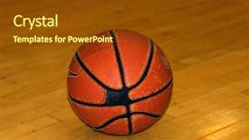  Presentation with basketball court - Audience pleasing PPT layouts consisting of old worn basketball backdrop and a tawny brown colored foreground