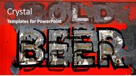  Presentation with americana - Slide set featuring old-worn-roadsign-cold-beer background and a tawny brown colored foreground