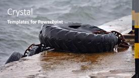  Presentation with dock - Theme with old-wrecked-sea-dock background and a gray colored foreground