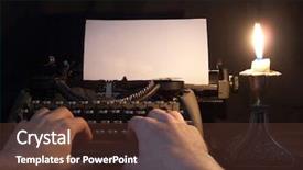  Presentation with last - Presentation theme enhanced with inventory system - typewriter that has been used background and a tawny brown colored foreground