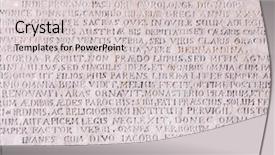  Presentation with ancient - PPT theme consisting of old writing - ancient stone with latin text background and a lemonade colored foreground