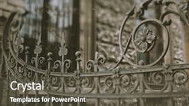  Presentation with iron - Colorful slide deck enhanced with old wrought iron gate backdrop and a dark gray colored foreground