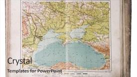  Presentation with old map - Colorful theme enhanced with old xix century geographical map backdrop and a lemonade colored foreground