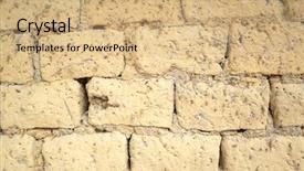  Presentation with old brick wall texture - Audience pleasing PPT layouts consisting of old yellow mud brick wall backdrop and a coral colored foreground