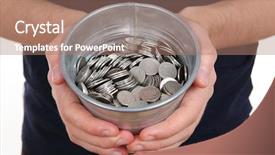  Presentation with zinc - PPT theme enhanced with old zinc bucket with silver background and a coral colored foreground