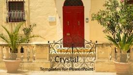  Presentation with malta - Cool new PPT theme with olden days - traditional exterior door in malta backdrop and a yellow colored foreground