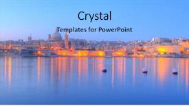  Presentation with malta - Presentation theme consisting of olden days - valletta the capital of malta background and a light blue colored foreground