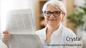  Presentation with older woman - Beautiful slides featuring sight older - age and people concept backdrop and a light gray colored foreground
