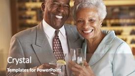  Presentation with bar - Amazing theme having older african american seniors - couple enjoying a drink backdrop and a  colored foreground
