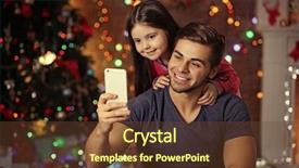  Presentation with sister - Audience pleasing presentation design consisting of older brother and little sister backdrop and a  colored foreground