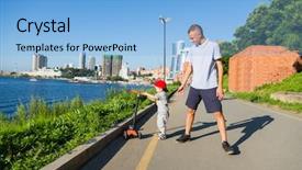  Presentation with russia - Audience pleasing slide set consisting of older brother teaches younger brother backdrop and a light blue colored foreground