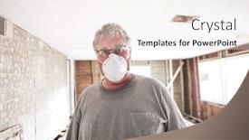  Presentation with worker safety - Colorful PPT layouts enhanced with older-construction-worker-wearing-safety backdrop and a white colored foreground