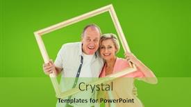  Presentation with older couple - Theme consisting of  background and a  colored foreground