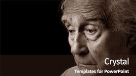  Presentation with elderly depression - Cool new PPT theme with older man suffering depression backdrop and a  colored foreground