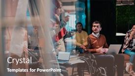  Presentation with diverse people - Presentation with older-muslim-businesswoman-presents background and a violet colored foreground