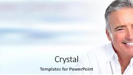  Presentation with older couple - Colorful slide deck enhanced with older people - senior couple smiling backdrop and a cool aqua colored foreground