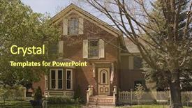  Presentation with victorian - Cool new presentation design with older victorian or georgian style home in nevada with bay window and stoop backdrop and a tawny brown colored foreground