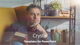  Presentation with book - Slide set enhanced with older-white-man-reading-book background and a  colored foreground