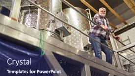  Presentation with fermentation - Beautiful PPT theme featuring older-winemaker-as-master-winemaker backdrop and a navy blue colored foreground