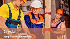  Presentation with group of people praying to god - Colorful PPT theme enhanced with older workers - happy group people of three backdrop and a coral colored foreground