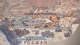  Presentation with holy land - PPT theme consisting of oldest-floor-mosaic-map background and a  colored foreground
