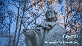  Presentation with architecture city - Colorful presentation enhanced with oldest street in the capital of spain the city of madrid its architecture and art backdrop and a ocean colored foreground