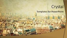  Presentation with old fashioned - Presentation theme consisting of old-fashioned paris france background and a  colored foreground