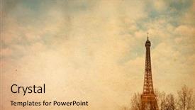  Presentation with old fashioned - Theme enhanced with old-fashioned paris france background and a lemonade colored foreground