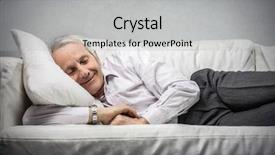  Presentation with sleeping - Slide set consisting of oldies - sleeping oldie background and a light gray colored foreground