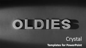  Presentation with old style - Theme consisting of oldies-old-movie-style-inscription background and a dark gray colored foreground