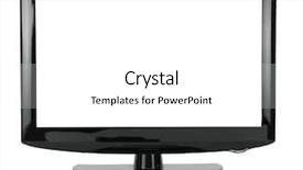  Presentation with oled - Beautiful PPT layouts featuring oled - blank flat screen tv set backdrop and a white colored foreground