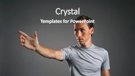  Presentation with transparent screen - PPT layouts featuring oled - man working with transparent virtual background and a dark gray colored foreground