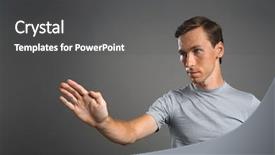  Presentation with transparent screen - PPT layouts having oled - man working with transparent virtual background and a  colored foreground