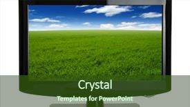  Presentation with oled - Colorful PPT theme enhanced with oled - tv isolated on white background backdrop and a  colored foreground