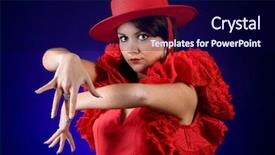  Presentation with spanish - Amazing presentation theme having oled - young spanish flamenco dancer performing backdrop and a  colored foreground
