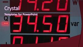  Presentation with oled - Presentation theme featuring oled display of electricity meter background and a wine colored foreground