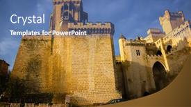  Presentation with medieval - Cool new PPT layouts with olite-is-a-small-medieval backdrop and a teal colored foreground