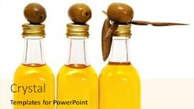  Presentation with olive oil - Colorful PPT layouts enhanced with olive-and-olive-oil backdrop and a yellow colored foreground
