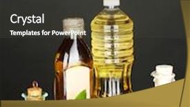  Presentation with olive - Slide deck having matiere organique et carburant - olive and sunflower oil background and a dark gray colored foreground