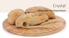  Presentation with mass - Presentation theme featuring olive-bread-roll-selection background and a coral colored foreground