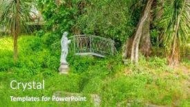  Presentation with old house - PPT layouts with olive-garden-with-old-house background and a  colored foreground