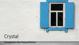  Presentation with rural - Audience pleasing presentation theme consisting of green blue white - interior with rural window backdrop and a light gray colored foreground