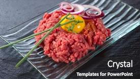  Presentation with olive - Audience pleasing presentation theme consisting of olive mill - tartare meat backdrop and a  colored foreground