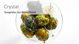  Presentation with wine green - Slide deck with olive-mix-with-spiced-oil background and a white colored foreground