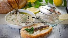  Presentation with olive oil - Audience pleasing slide deck consisting of olive oil and slice bread backdrop and a  colored foreground