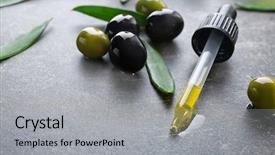  Presentation with olive oil - Theme enhanced with  background and a  colored foreground