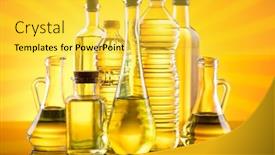  Presentation with rapeseed oil - Audience pleasing presentation theme consisting of olive-oil-rapeseed-oil-sunflower backdrop and a yellow colored foreground