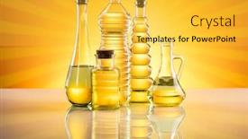  Presentation with rapeseed oil - Presentation theme featuring olive-oil-rapeseed-oil-sunflower background and a yellow colored foreground