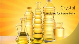  Presentation with rapeseed oil - Slide set enhanced with olive-oil-rapeseed-oil-sunflower background and a yellow colored foreground