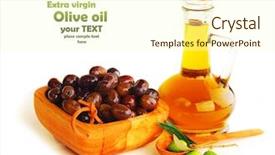  Presentation with olive green - Audience pleasing PPT theme consisting of olive oil with fresh green backdrop and a  colored foreground